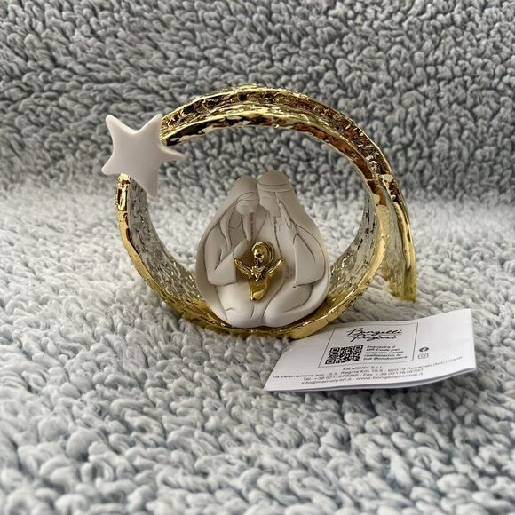 Bongelli Preziosi Nativity Three Figures In One-Piece Set Gold White NEW in Box - Picture 10 of 16